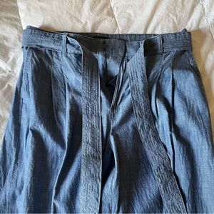 Light denim high-waist extrawide length pants